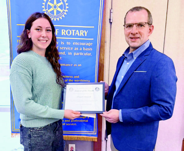 Rotary Club of Salem names March top student